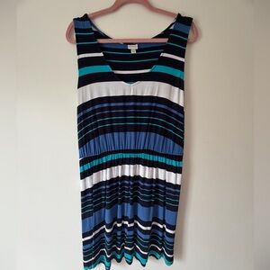 Merona Black and Blue Striped Dress